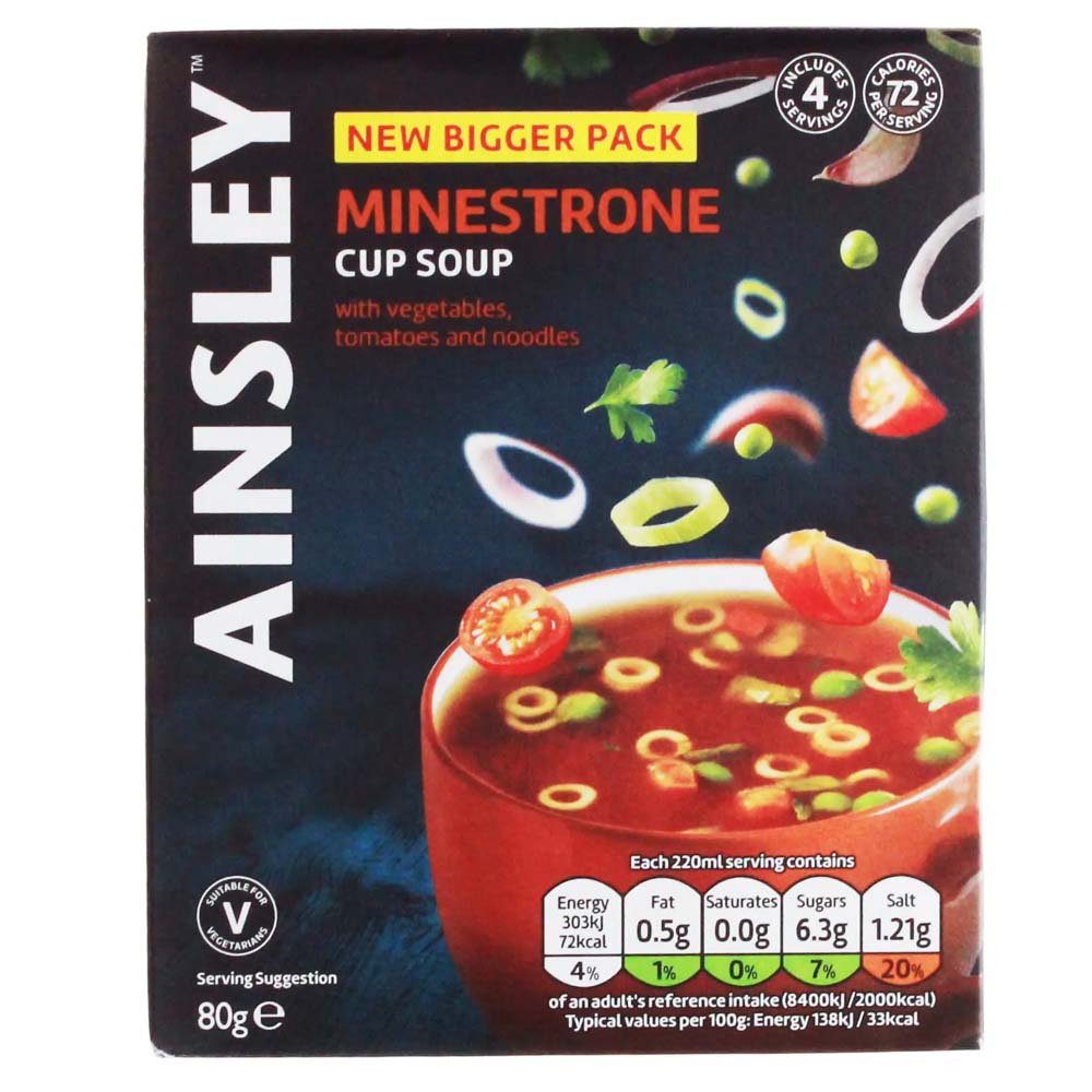 Ainsley Harriott Cup Soup Minestrone 8 Packs(4 Sachets per Pack)
