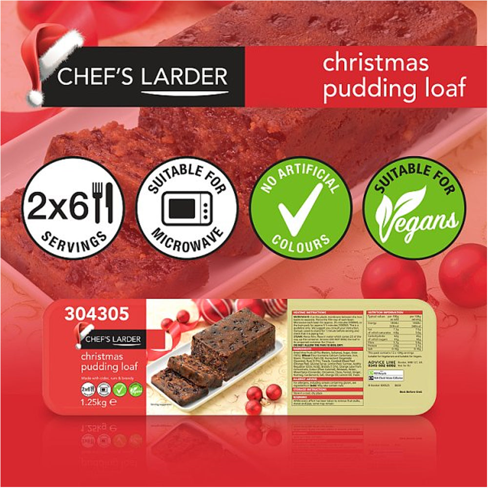 Chef's Larder Christmas Pudding Loaf 1.25kg