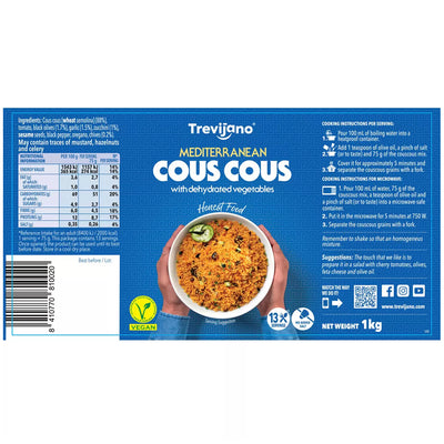 Trevijano Mediterranean Cous Cous with Vegetables 1kg