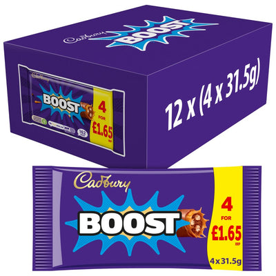 Cadbury Boost Chocolate Bar 126g PMP (Pack of 12)