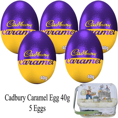 Easter Cadbury Caramel Egg 40g – Pack of 5 with Gift Tin