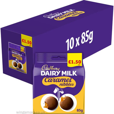 Cadbury Dairy Milk Caramel Nibbles Chocolate Bag 85g PMP (Box of 10)