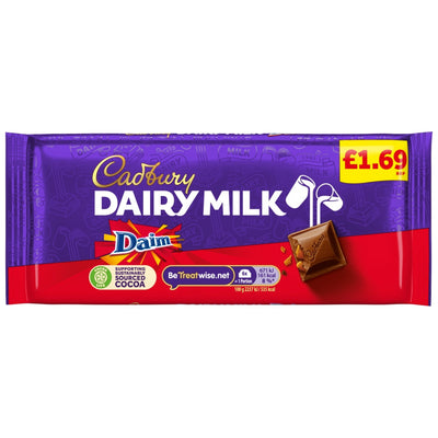 Cadbury Dairy Milk Daim Bar 120g PMP (Box of 18)