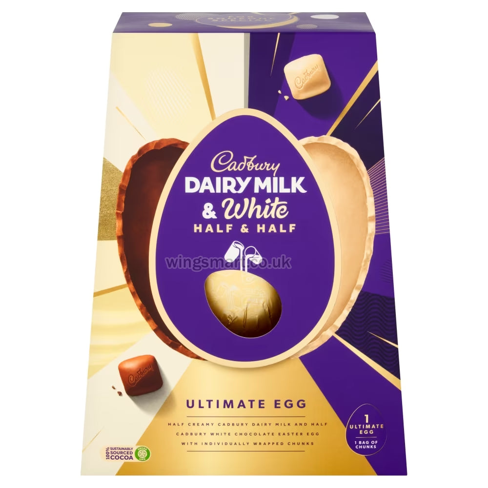 Cadbury Dairy Milk & White Half & Half Ultimate Egg 372g