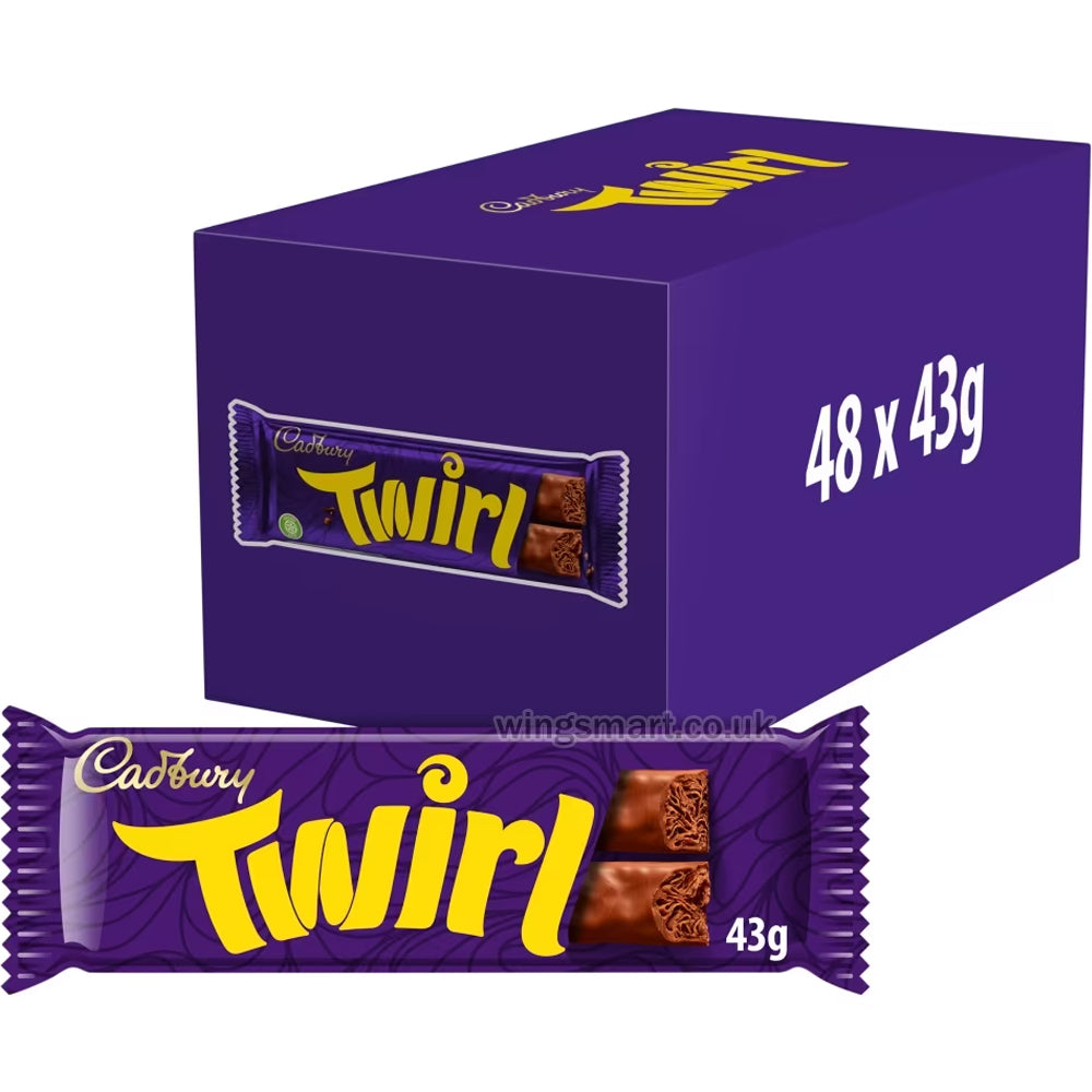 Cadbury Twirl Chocolate Bars 43g (Box of 48)