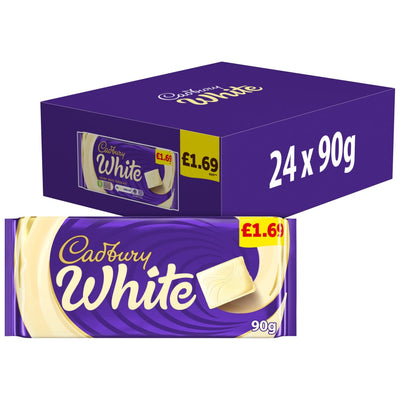 Cadbury White Chocolate Bar 90g PMP (Box of 24)