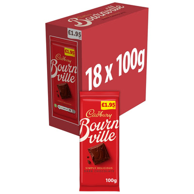 Cadbury Bournville Classic Dark Chocolate Bar 18 x 100g PMP