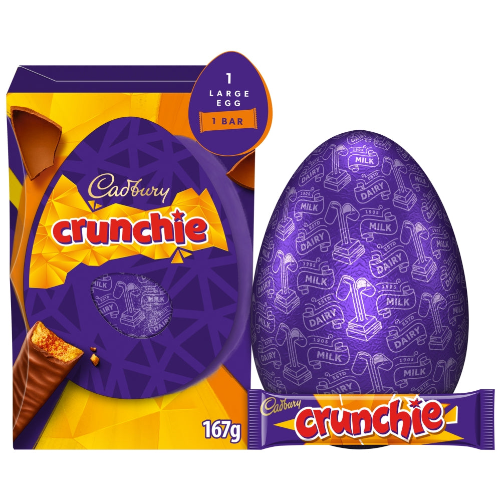 Cadbury Crunchie Large Chocolate Easter Egg 167g