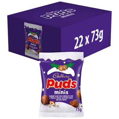 Cadbury Dairy Milk Chocolate Mini Puds – 73g Bag (Pack of 22)
