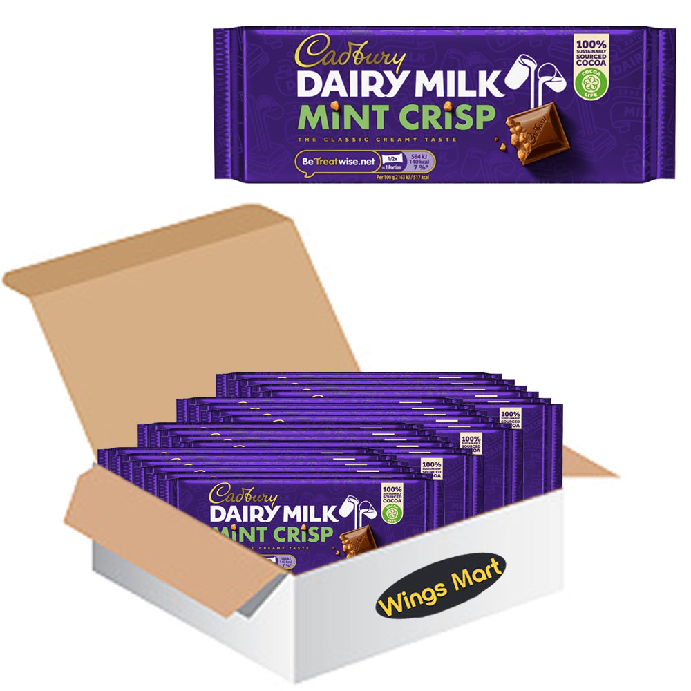 Cadbury Dairy Milk Mint Crisp Chocolate Bar 54g (Irish)