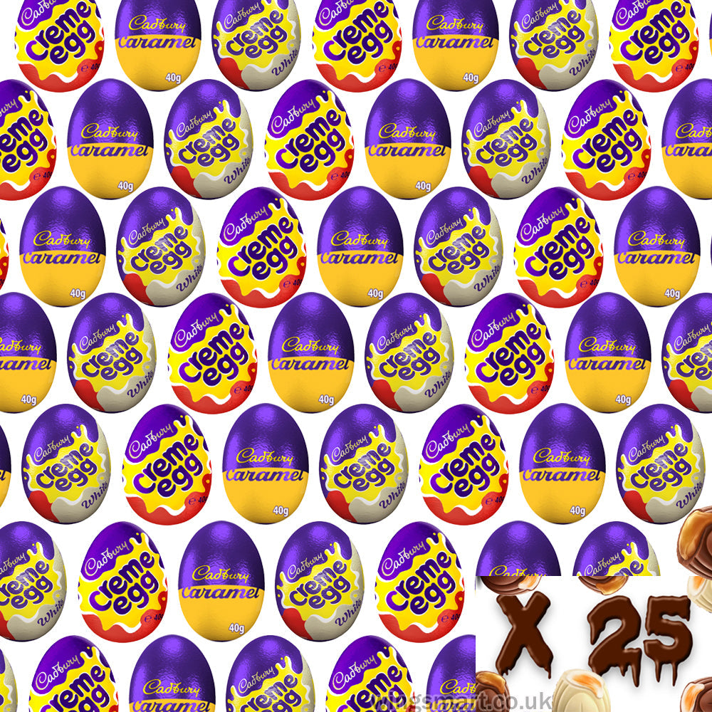 Cadbury Easter Eggs 2026 Assorted Pack - Creme, Caramel & White Chocolate 40g