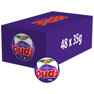 Cadbury Puds Chocolate Eggs 35g – Pack of 48