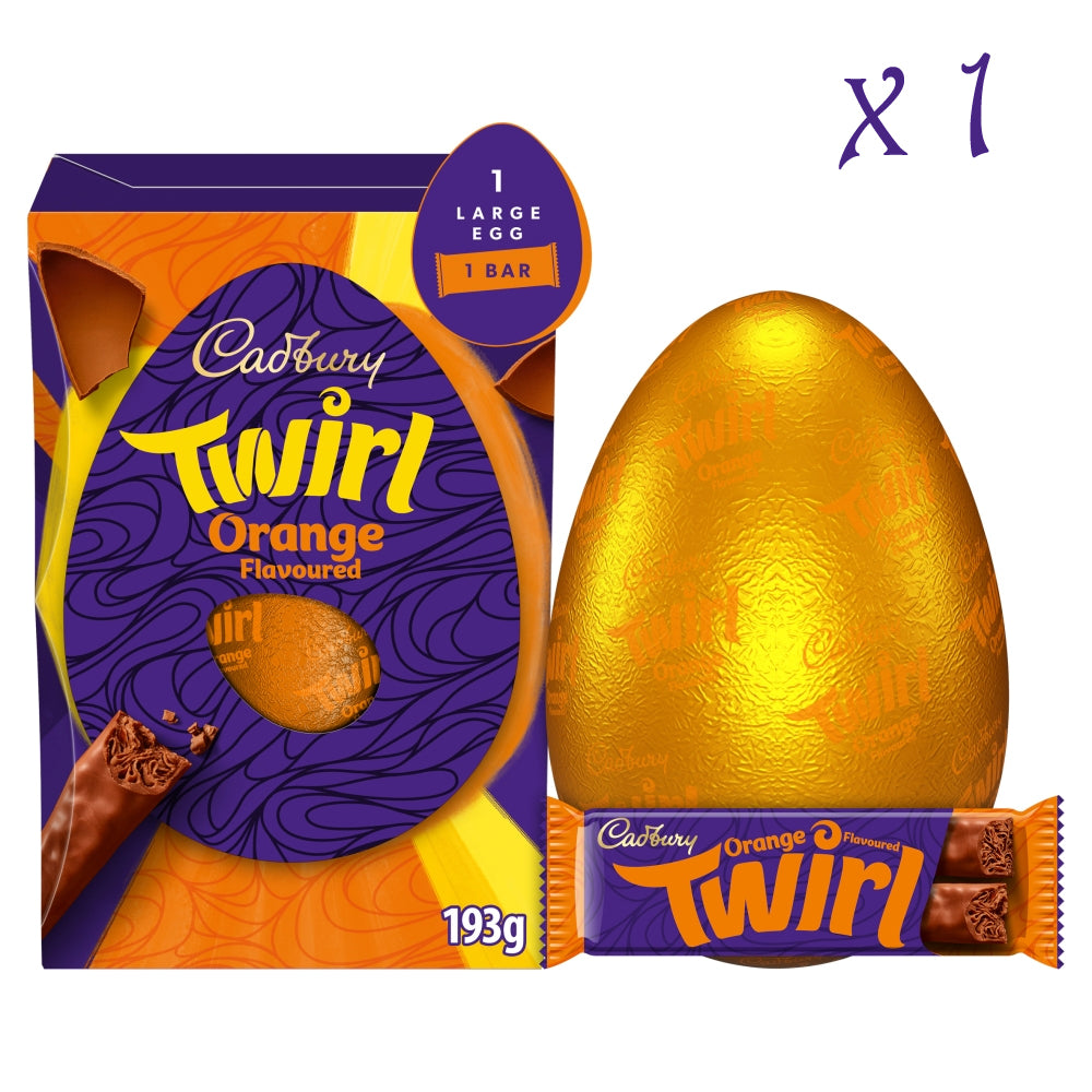 Cadbury Twirl Orange Large Chocolate Easter Egg 193g