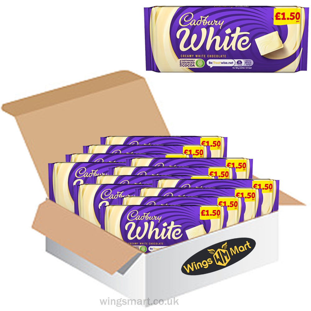 Cadbury White Chocolate Bar 90g PMP