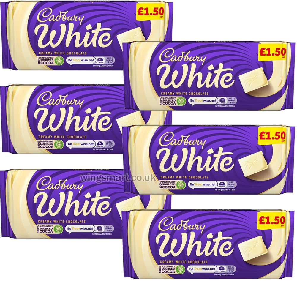 Cadbury White Chocolate Bar 90g PMP