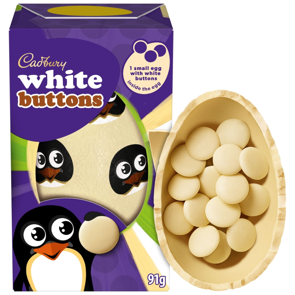Cadbury White Chocolate Buttons Easter Egg 91g