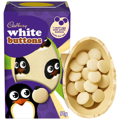 Cadbury White Chocolate Buttons Easter Egg 91g
