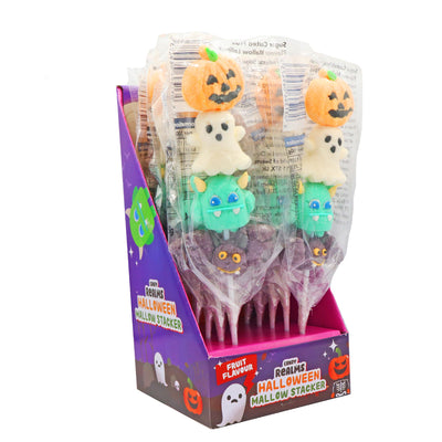 Candy Realms Halloween Mallow Stacker 45g – Box of 12 Lollipops