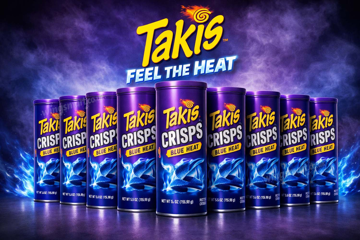 Takis Crisps Blue Heat Canister — 155.92 g (5, 10, 15 Pack)