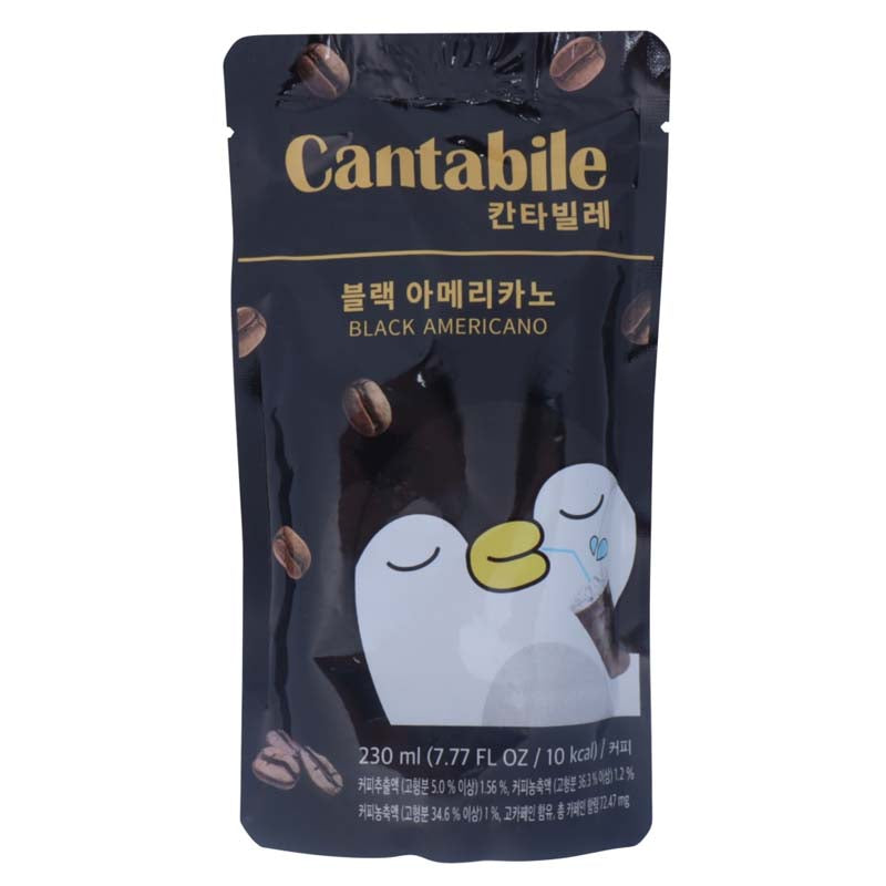 Cantabile Black Americano Coffee Drink Pouch 230ml (Pack of 10)