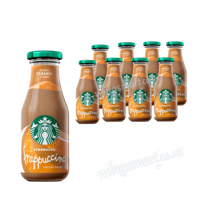 Starbucks Frappuccino 250ml – Caramel, Vanilla, Coffee, Mocha & Brownie (Box of 8 bottles)