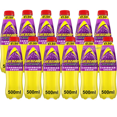 Lucozade Energy Drink Caribbean Crush 12 x 500ml PMP