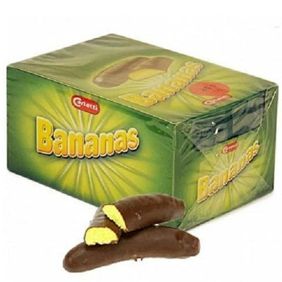 Carletti Chocolate Foam Bananas – 30 Pieces (Full Box)