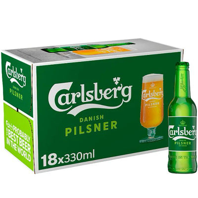 Carlsberg Danish Pilsner Lager Beer 18x330ml Bottle