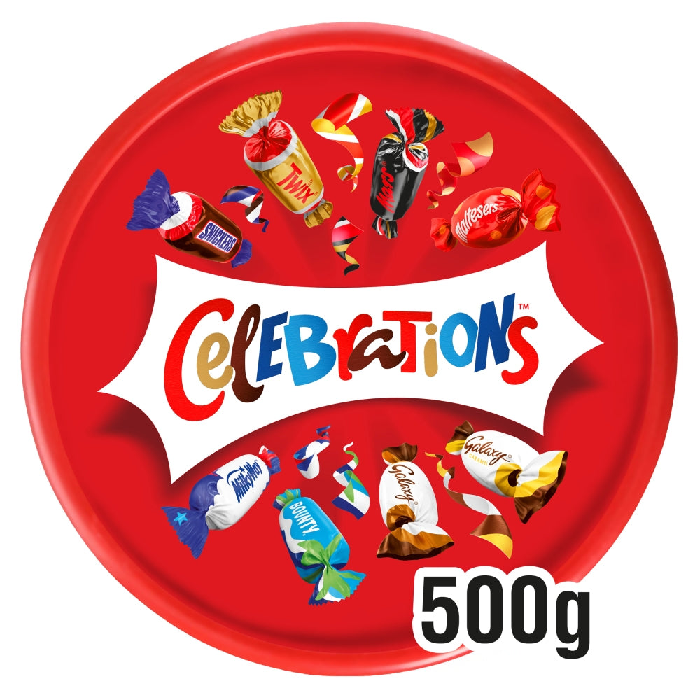 Celebrations Milk Chocolate & Biscuit Bars Sharing Tub 500g