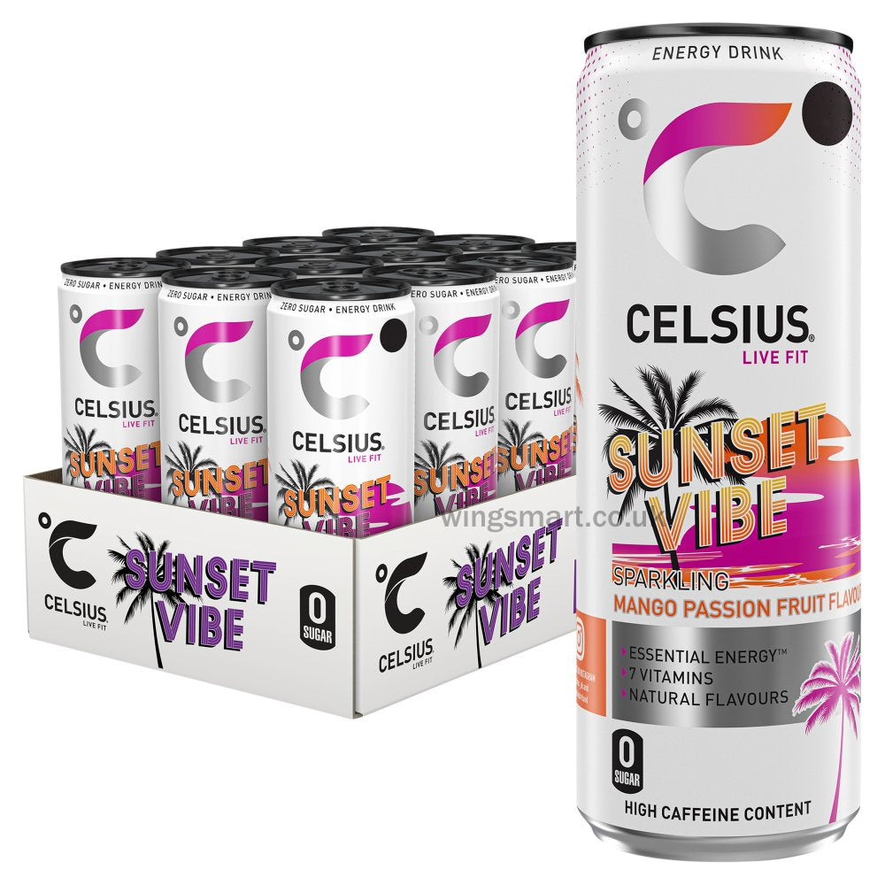 Celsius Live Fit Sunset Vibe Mango Passionfruit 355ml (12 Cans)