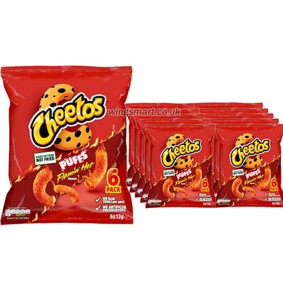 Cheetos Puffs Sweet & Spicy Multipack Snacks Crisps 6 x 13g