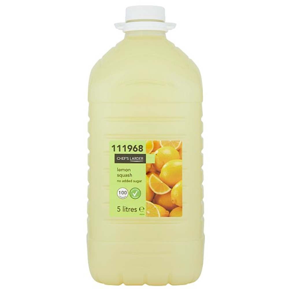 Chef's Larder Lemon Squash No Added Sugar 5 Litres