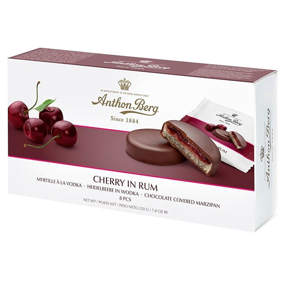 Anthon Berg Cherry in Rum Chocolate Covered Marzipan 220g