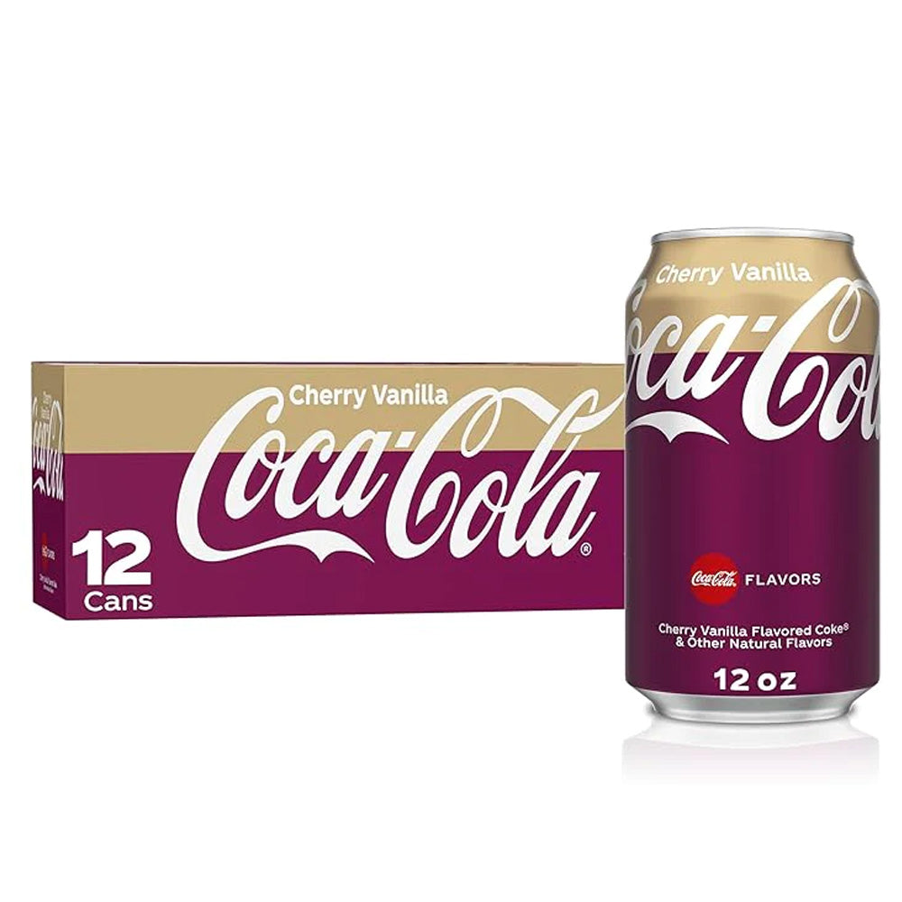 Coca Cola Cherry Vanilla Flavoured Soft Drink 12 x 355ml Cans