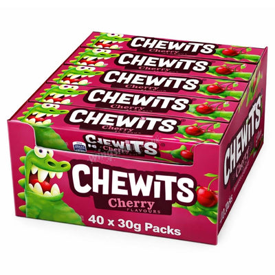 Chewits Flavour Stick Pack 30g – Cherry, Blue Raspberry & Fruit Salad (Case of 40)