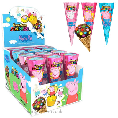 Chocolate Peppa Pig Surprise Cones 25g (Box of 12)