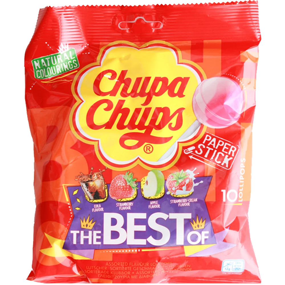 Chupa Chups 10-Piece Lollipops (Pack of 12)