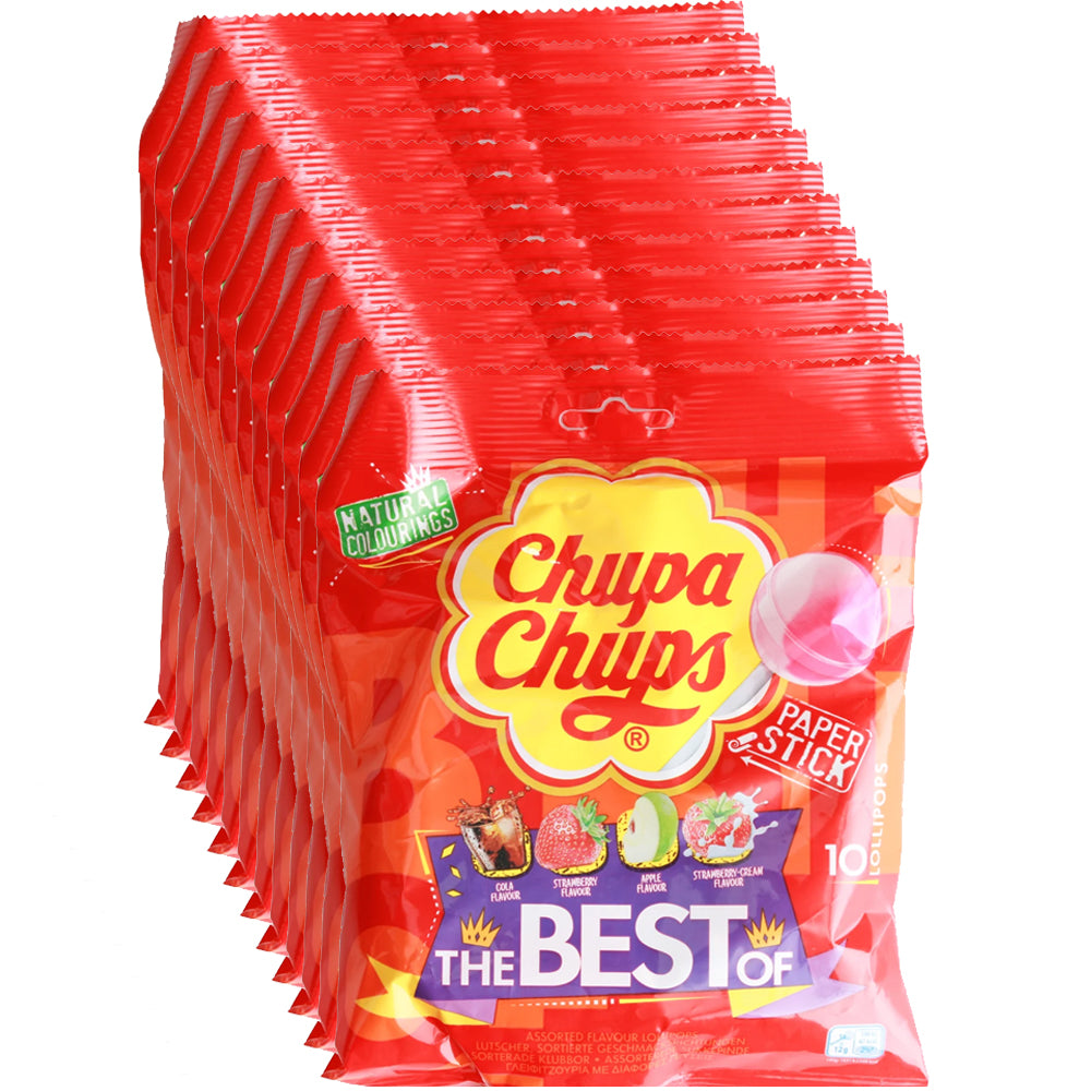 Chupa Chups 10-Piece Lollipops (Pack of 12)