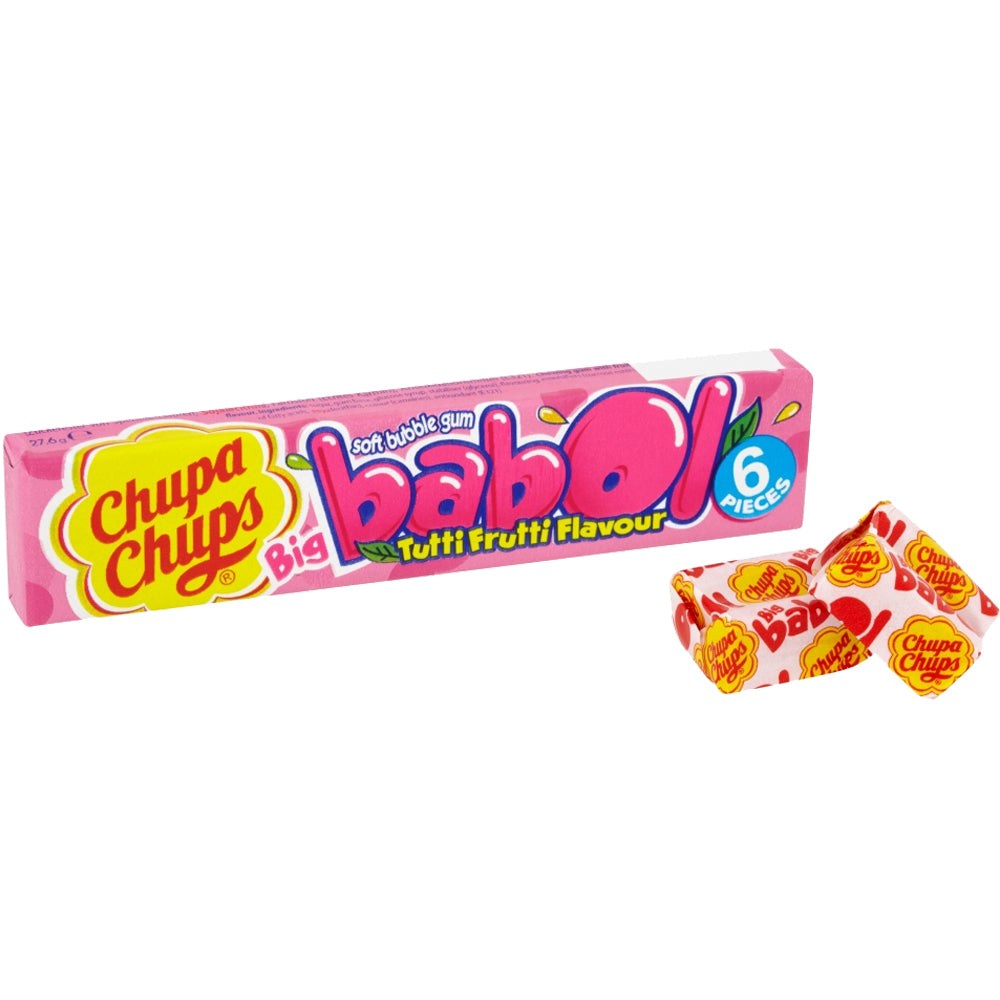 Chupa Chups Big Babol Tutti Frutti Flavour Soft Bubble Gum 27.6g (Box of 20)