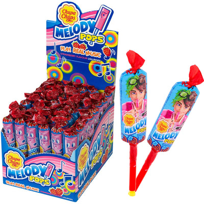 Chupa Chups Melody Pops Strawberry Flavour (Pack of 48)