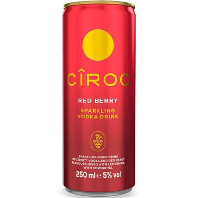 Ciroc Red Berry Sparkling Vodka Drink 5% vol 250ml (Case of 12)