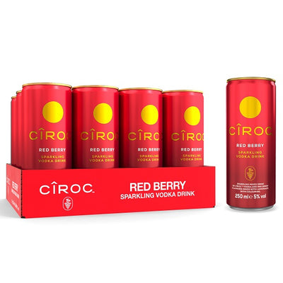 Ciroc Red Berry Sparkling Vodka Drink 5% vol 250ml (Case of 12)