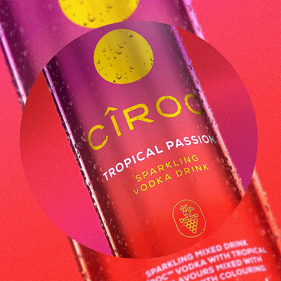 Ciroc Tropical Passion Sparkling Vodka Drink 5% vol 250ml (Case of 12)