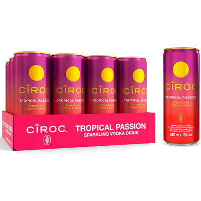 Ciroc Tropical Passion Sparkling Vodka Drink 5% vol 250ml (Case of 12)