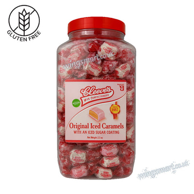 Cleeves Original Iced Caramels with an Iced Sugar Coating Sweets