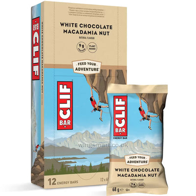 Clif Bar White Chocolate & Macadamia Nut, 12 x 68g