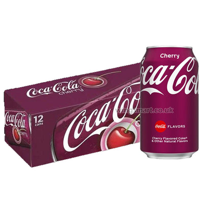 Coca Cola Cherry Soda Soft Drink 12 x 355ml Cans