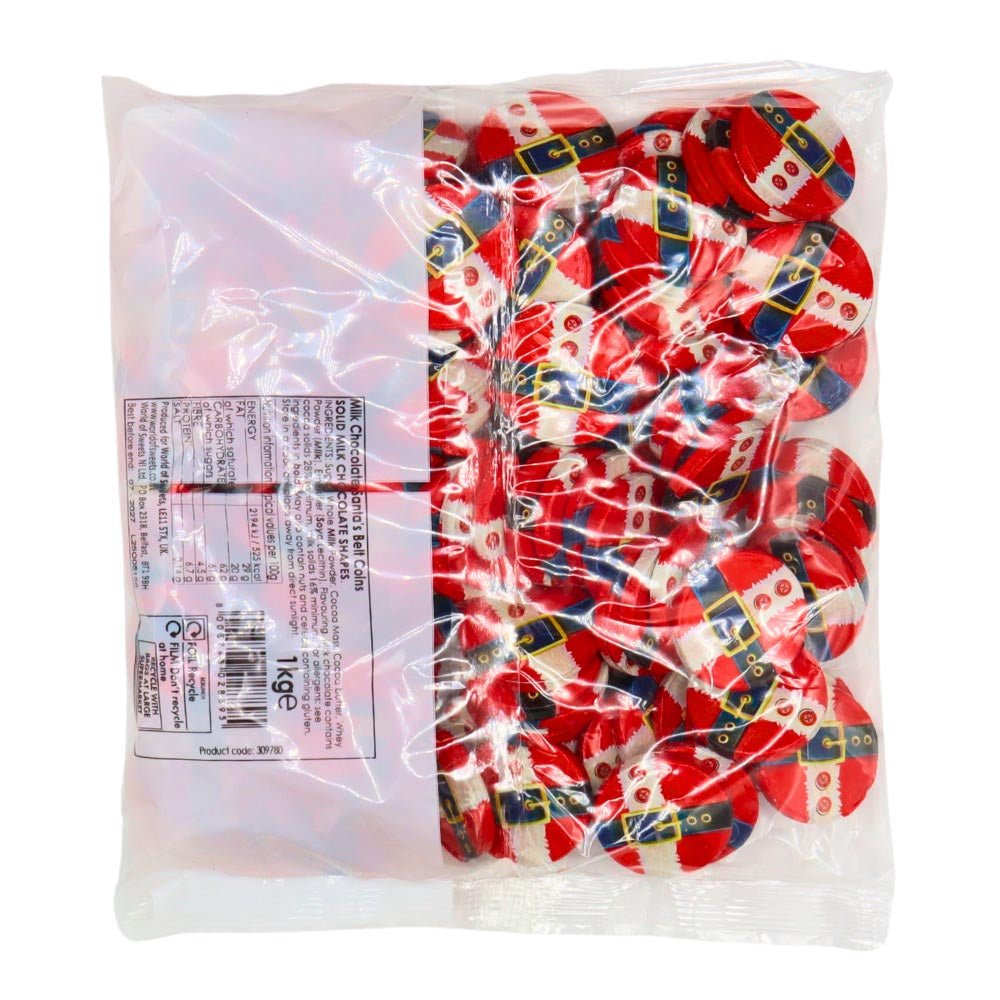 Milk Chocolate Santa's Belt Coins Bag 1kg
