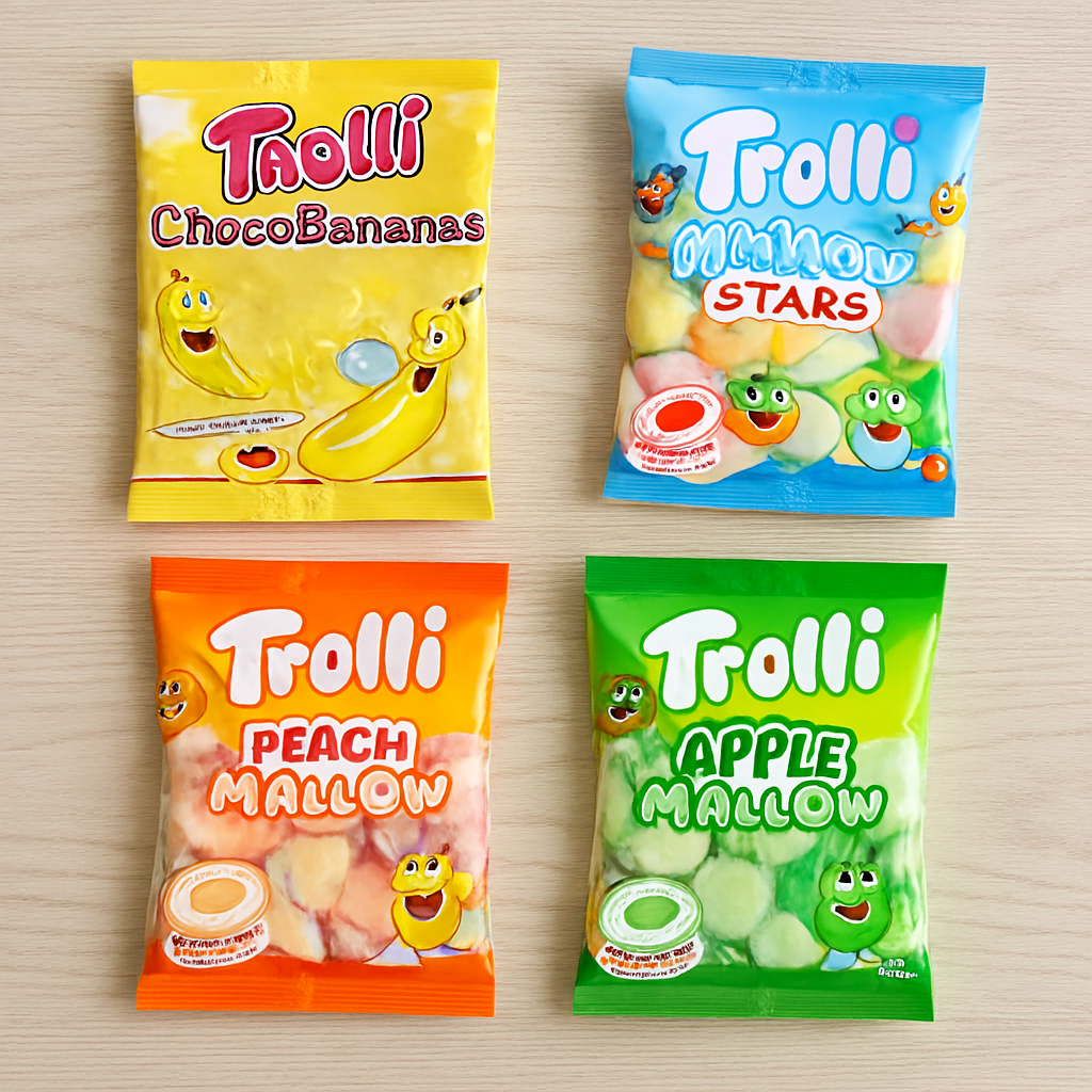Trolli Mallow Marshmallows Randomly Mixed Assorted Flavours 150g