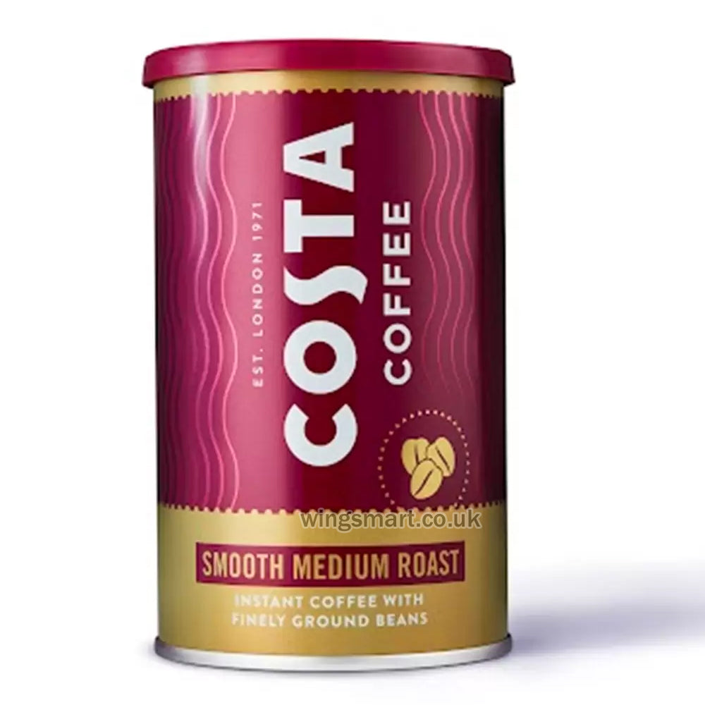 Costa Coffee Smooth Medium Roast Instant Coffee, 6 x 100g